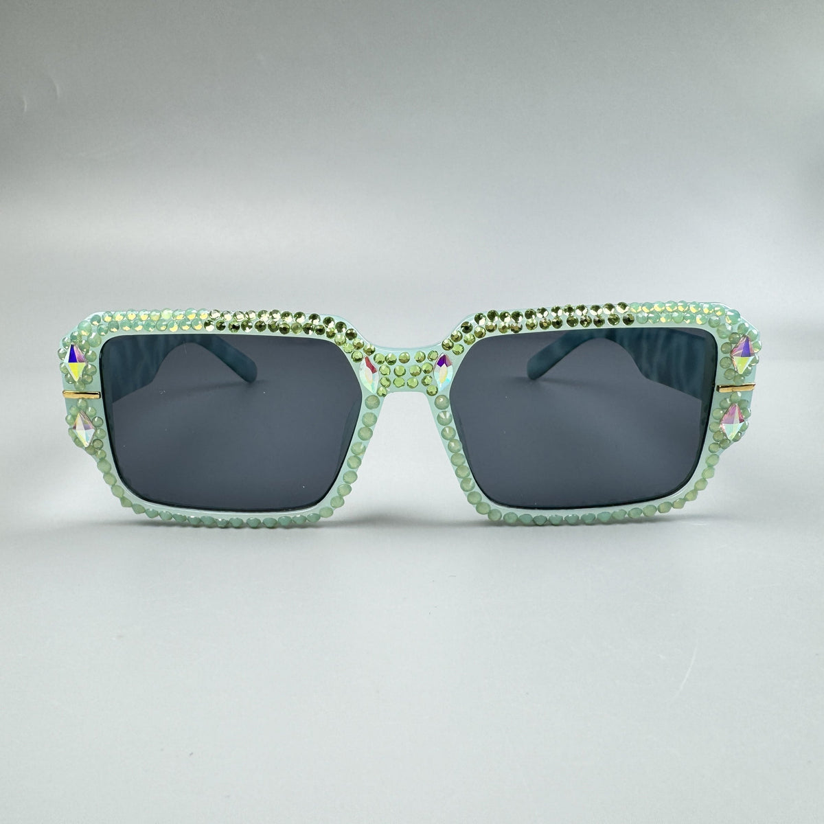 Handmade Rhinestone Square Sunglasses G0495