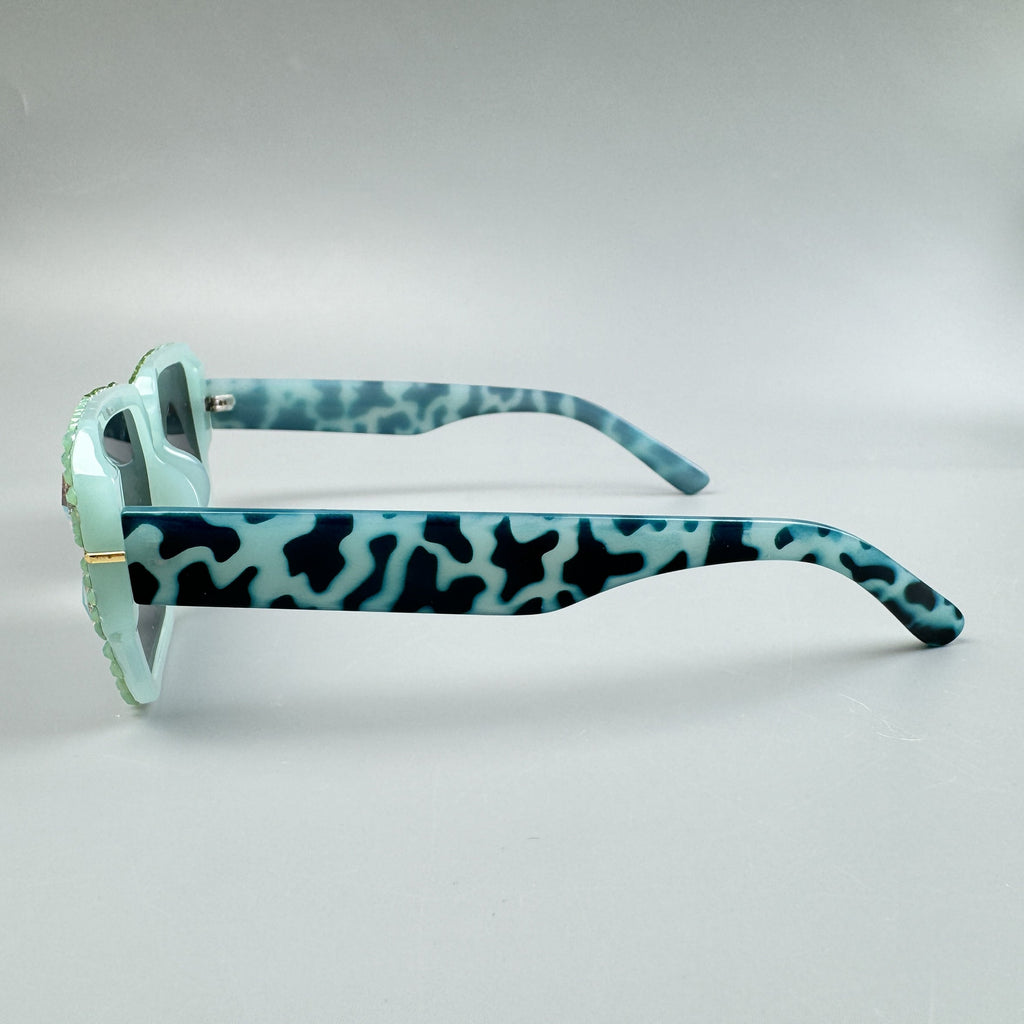 Handmade Rhinestone Square Sunglasses G0495
