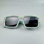 Handmade Rhinestone Square Sunglasses G0495