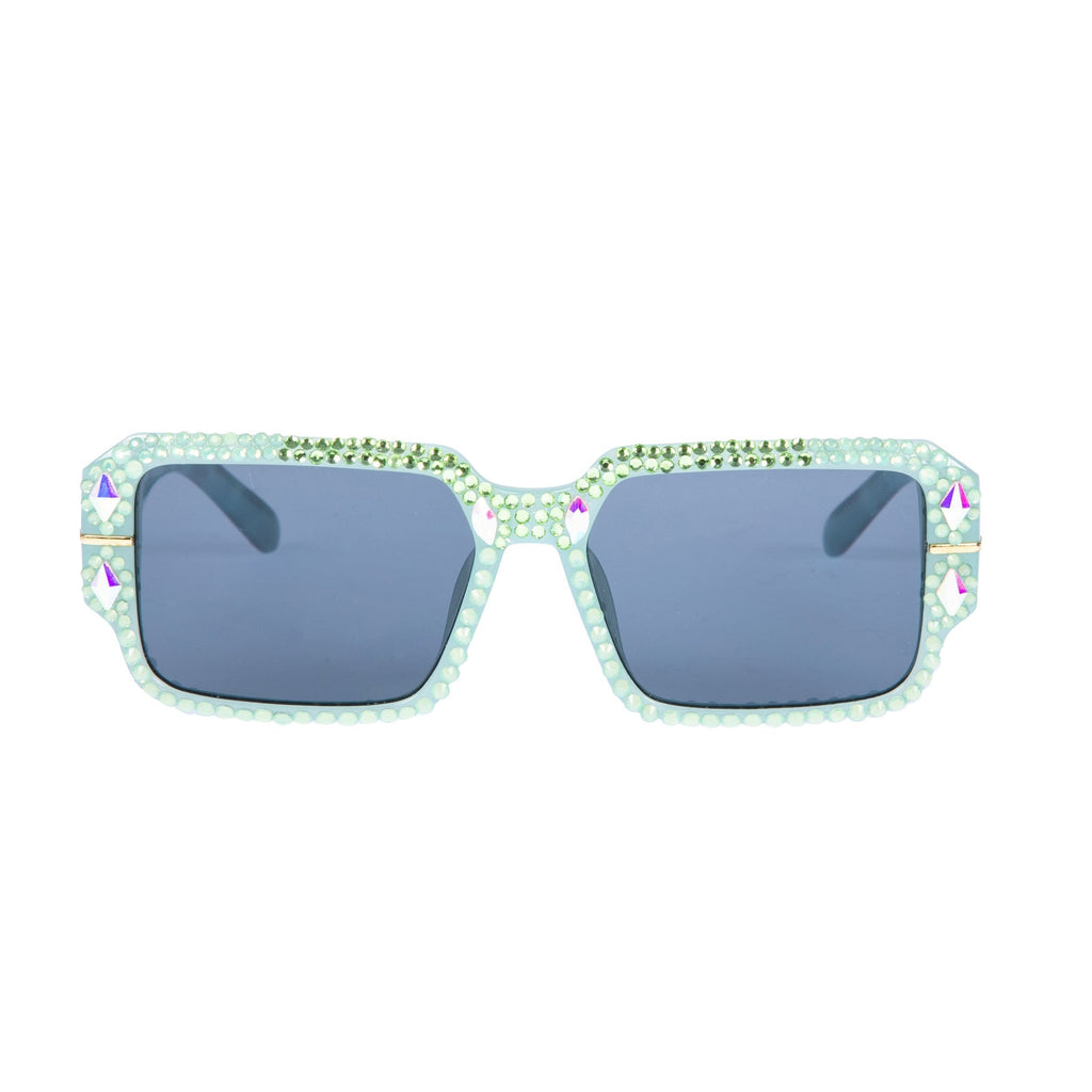 Handmade Rhinestone Square Sunglasses G0495