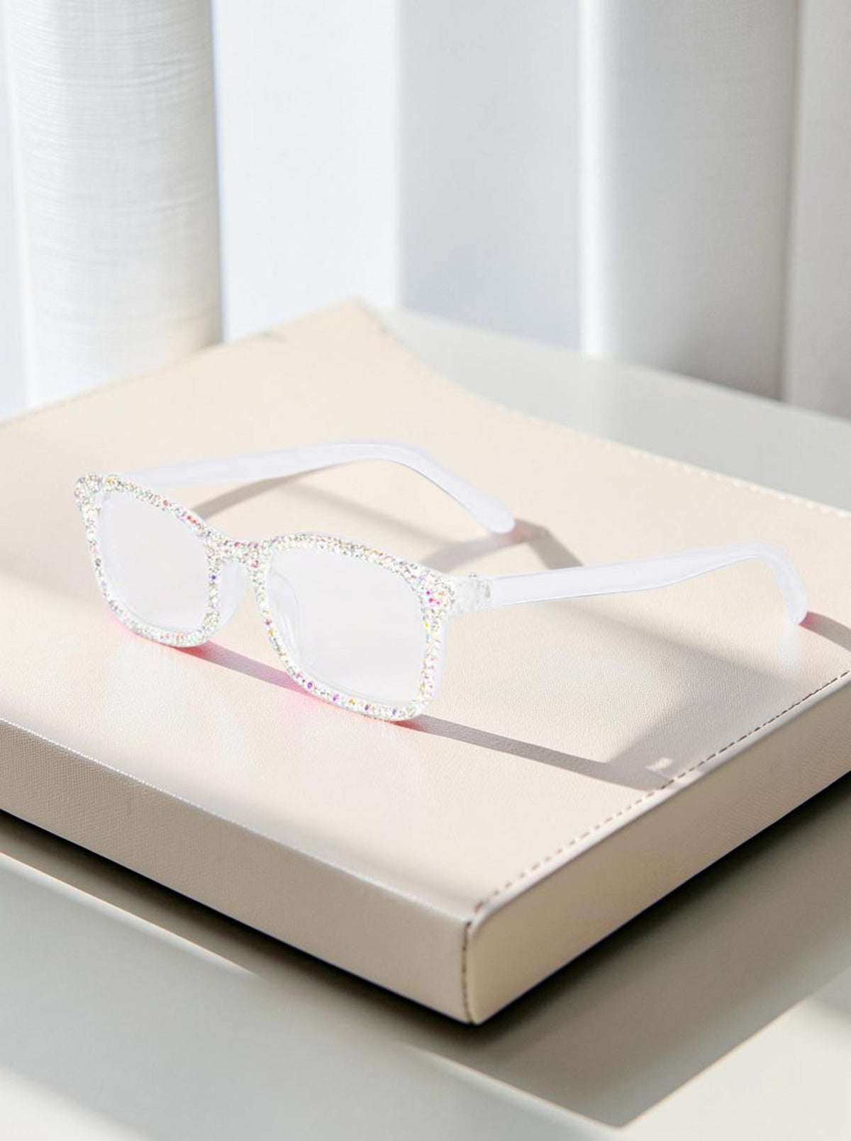 Handmade Rhinestone Rectangle Reader Glasses G0497