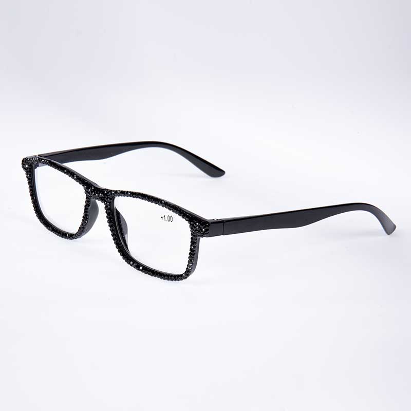 Handmade Rhinestone Rectangle Reader Glasses G0497