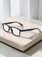 Handmade Rhinestone Rectangle Reader Glasses G0497 - Black