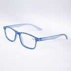 Handmade Rhinestone Rectangle Reader Glasses G0497 - Blue