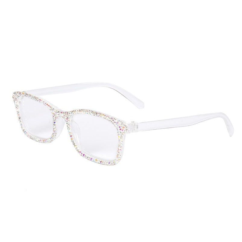 Handmade Rhinestone Rectangle Reader Glasses G0497