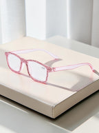 Handmade Rhinestone Rectangle Reader Glasses G0497