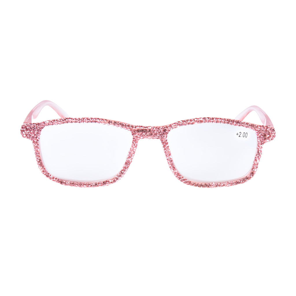 Handmade Rhinestone Rectangle Reader Glasses G0497