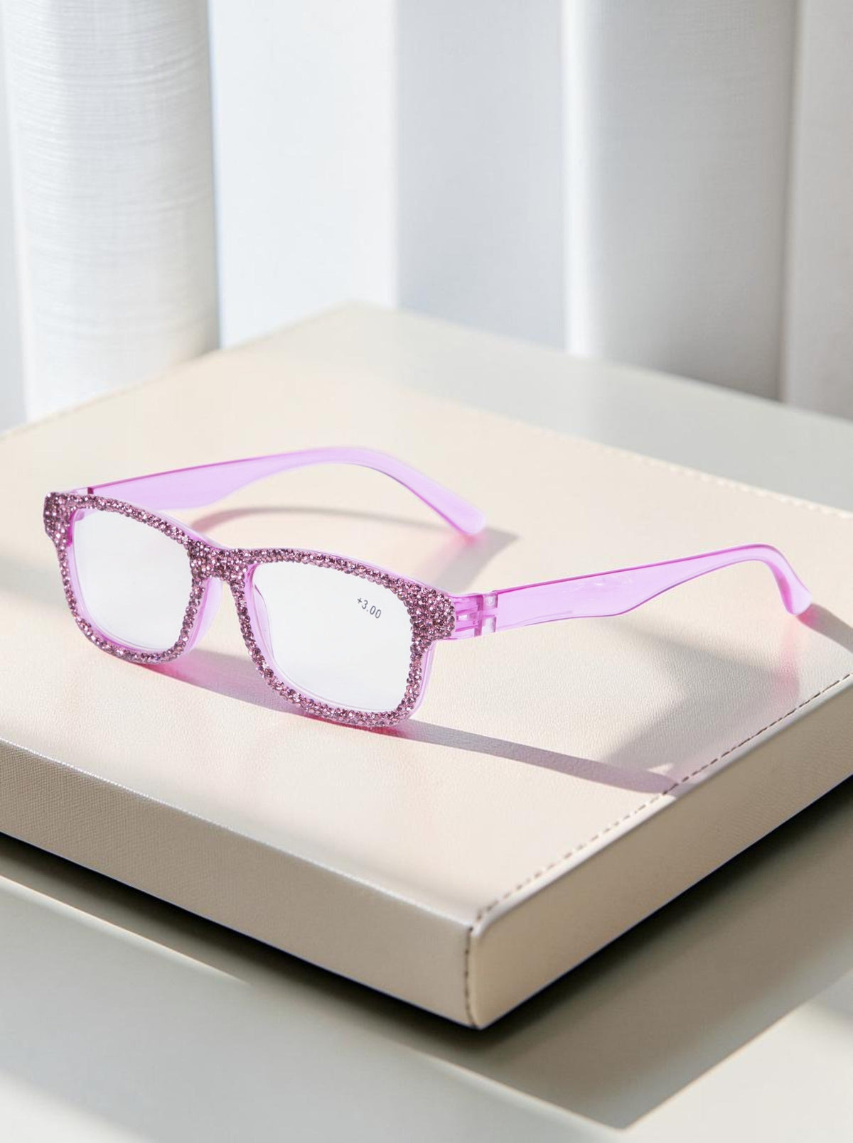 Handmade Rhinestone Rectangle Reader Glasses G0497