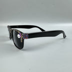Handmade Rhinestone Square Sun Reader G0501-Black