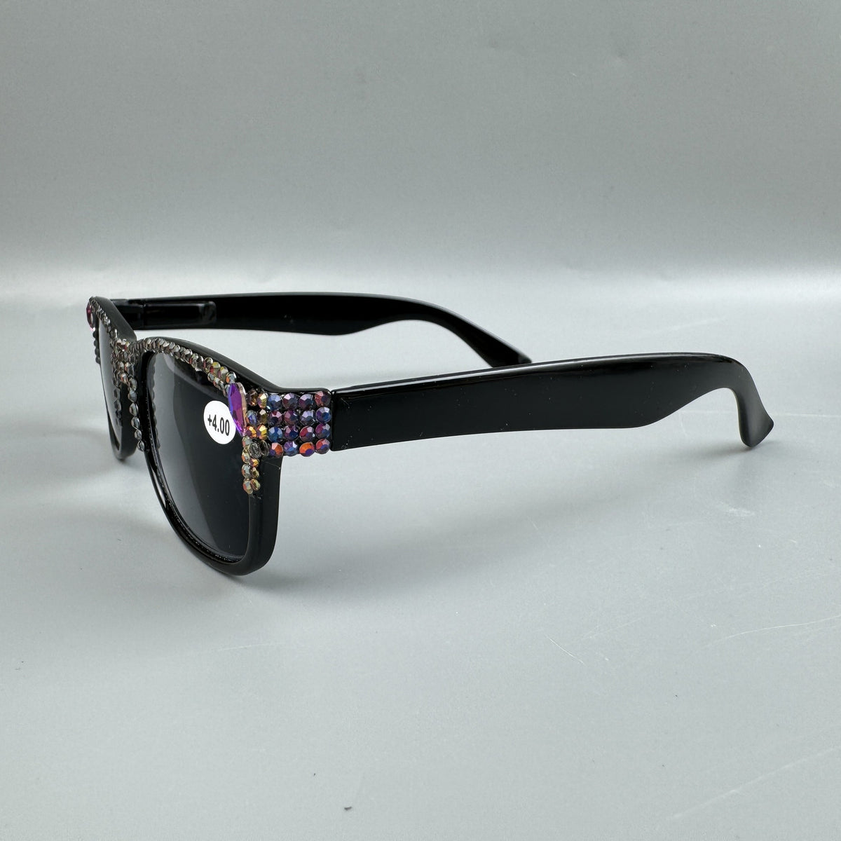 Handmade Rhinestone Square Sun Reader G0501-Black