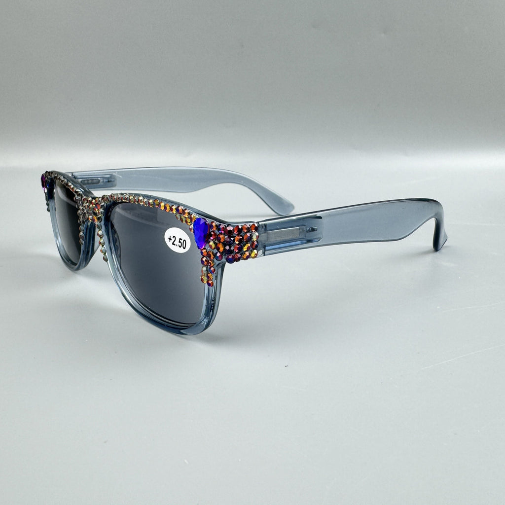Handmade Rhinestone Square Sun Reader G0501