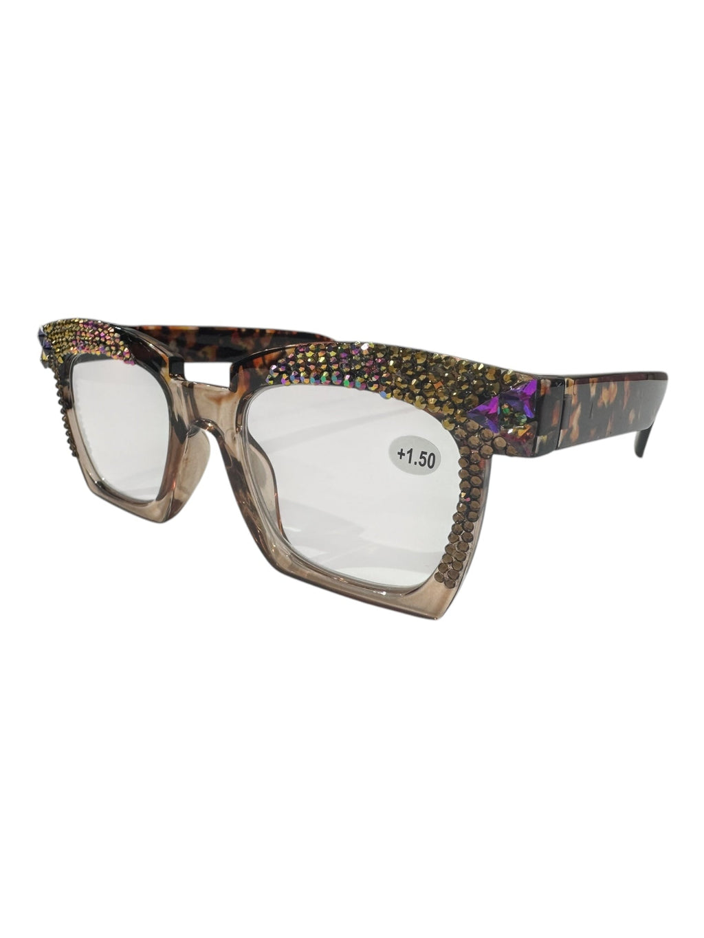 Handmade Rhinestone Square Frame Reader G0510