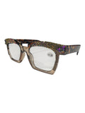 Handmade Rhinestone Square Frame Reader G0510