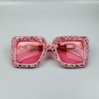 Handmade Rhinestone Stone Square Sunglasses G0529