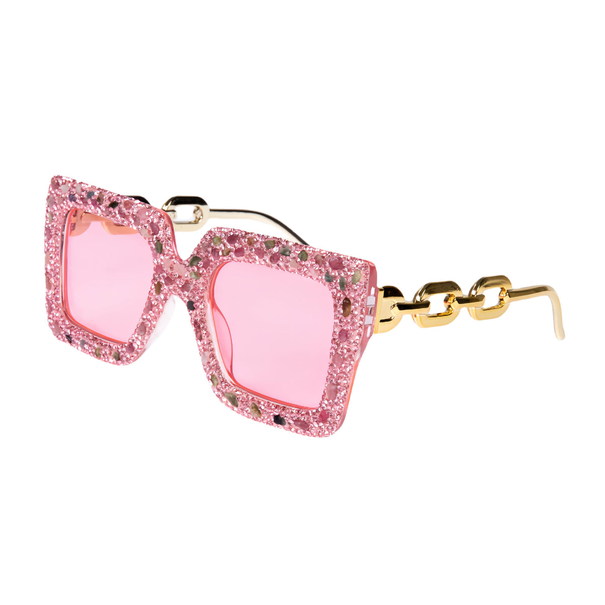 Handmade Rhinestone Stone Square Sunglasses G0529