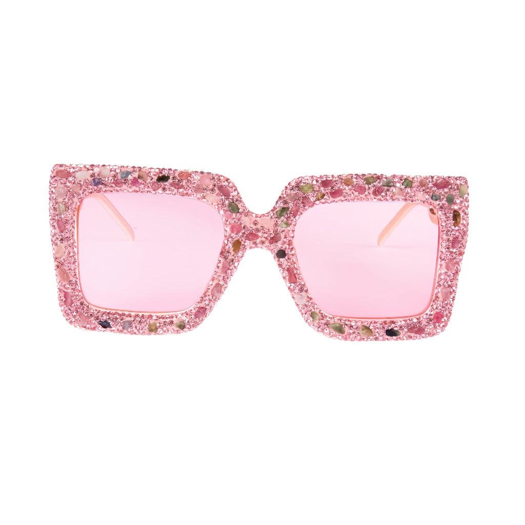 Handmade Rhinestone Stone Square Sunglasses G0529