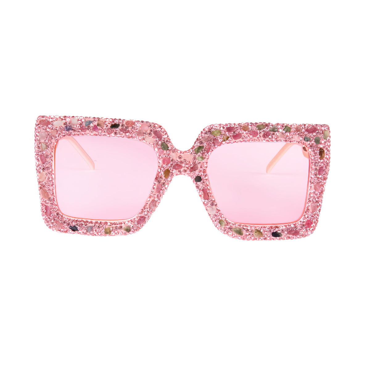 Handmade Rhinestone Stone Square Sunglasses G0529