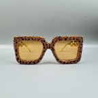 Handmade Rhinestone Stone Square Sunglasses G0532