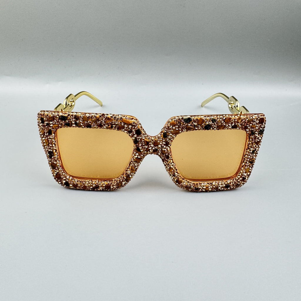Handmade Rhinestone Stone Square Sunglasses G0532