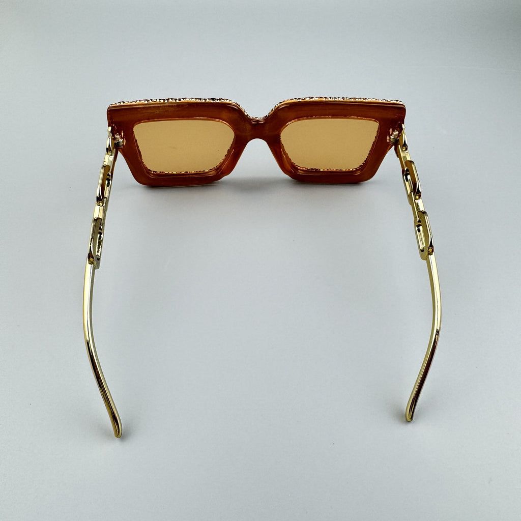 Handmade Rhinestone Stone Square Sunglasses G0532