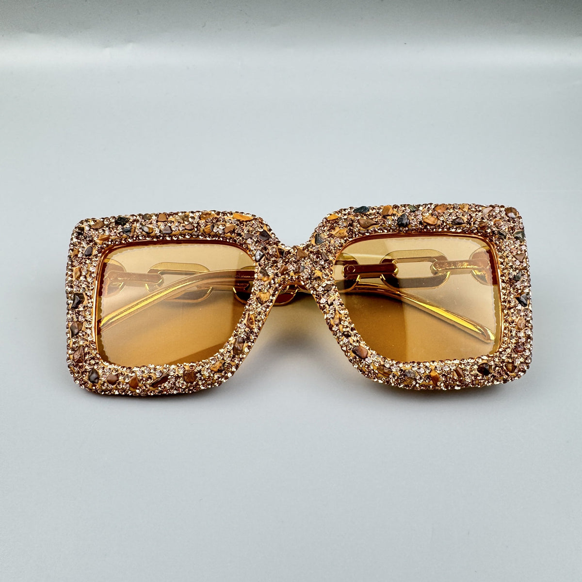 Handmade Rhinestone Stone Square Sunglasses G0532