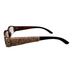 Handmade Rhinestone Rectangle Reader Glasses G0533
