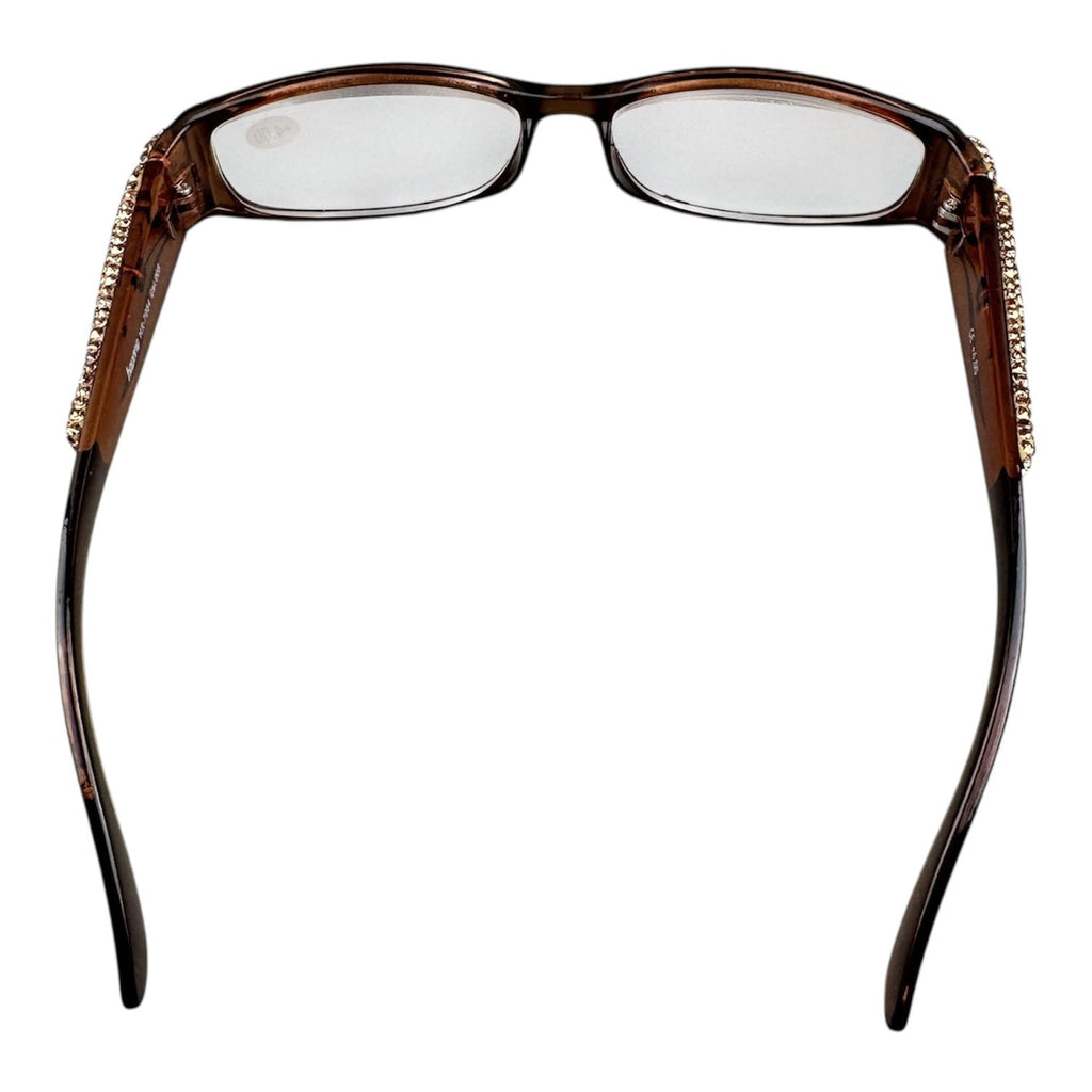 Handmade Rhinestone Rectangle Reader Glasses G0533