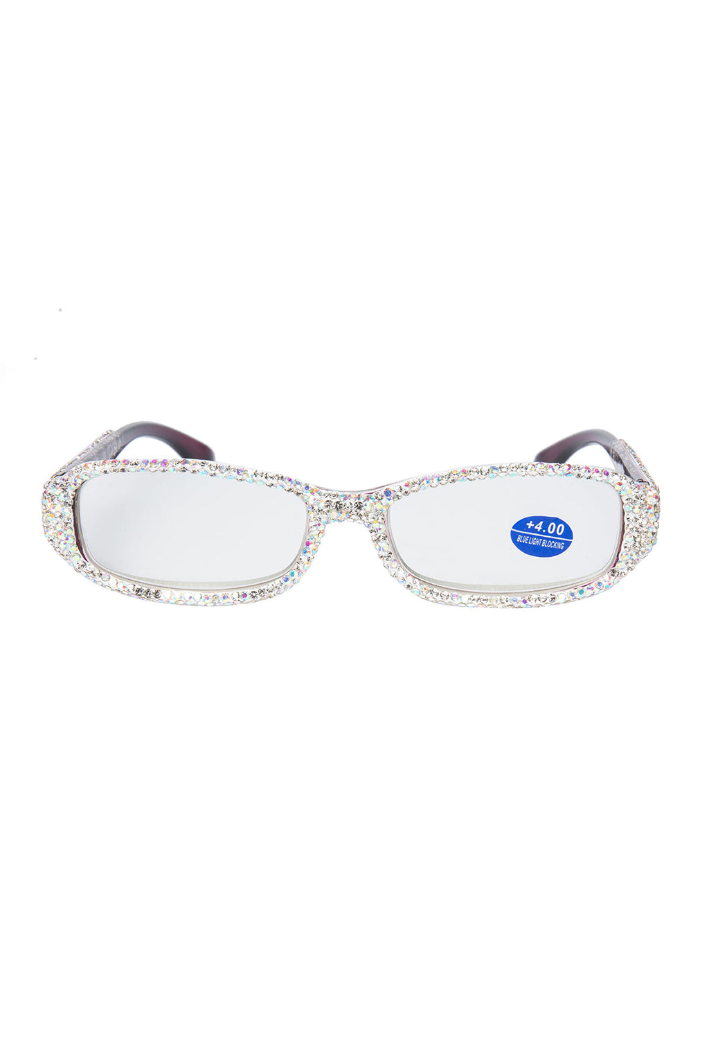 Handmade Rhinestone Rectangle Reader Glasses G0539