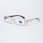 Handmade Rhinestone Rectangle Reader Glasses G0539
