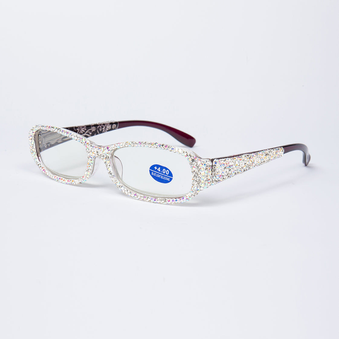 Handmade Rhinestone Rectangle Reader Glasses G0539