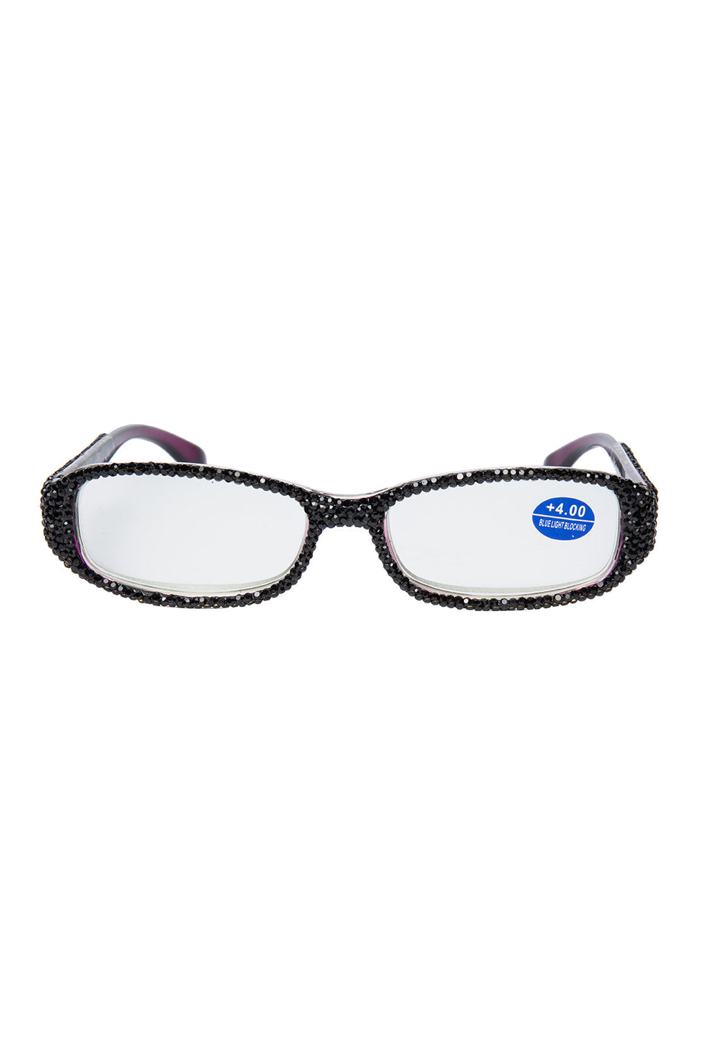 Handmade Rhinestone Rectangle Reader Glasses G0539