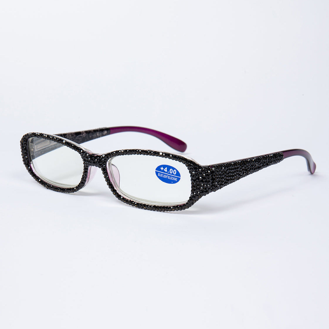 Handmade Rhinestone Rectangle Reader Glasses G0539