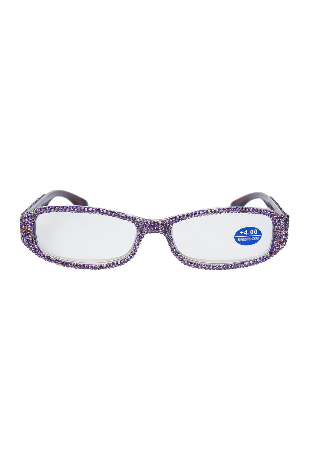 Handmade Rhinestone Rectangle Reader Glasses G0539