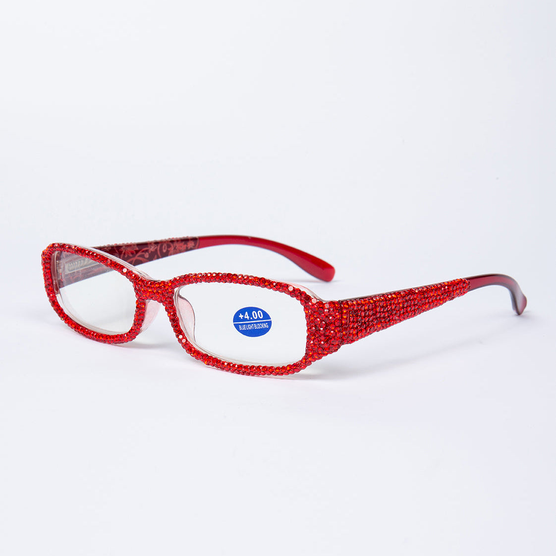 Handmade Rhinestone Rectangle Reader Glasses G0539