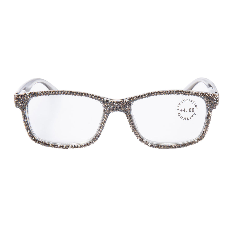 Handmade Rhinestone Rectangle Reader Glasses G0540