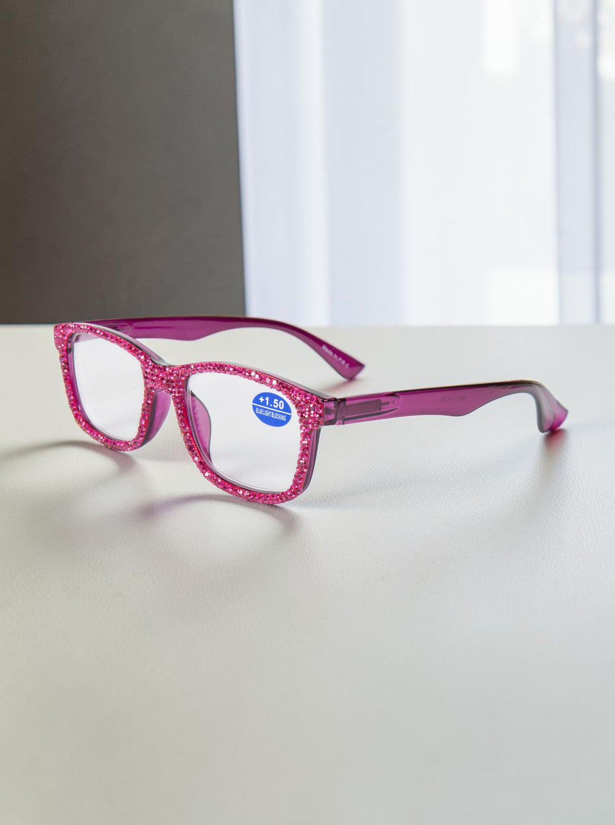 Handmade Rhinestone Rectangle Reader Glasses G0540