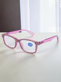 Handmade Rhinestone Rectangle Reader Glasses G0540