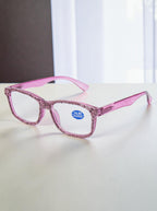 Handmade Rhinestone Rectangle Reader Glasses G0540