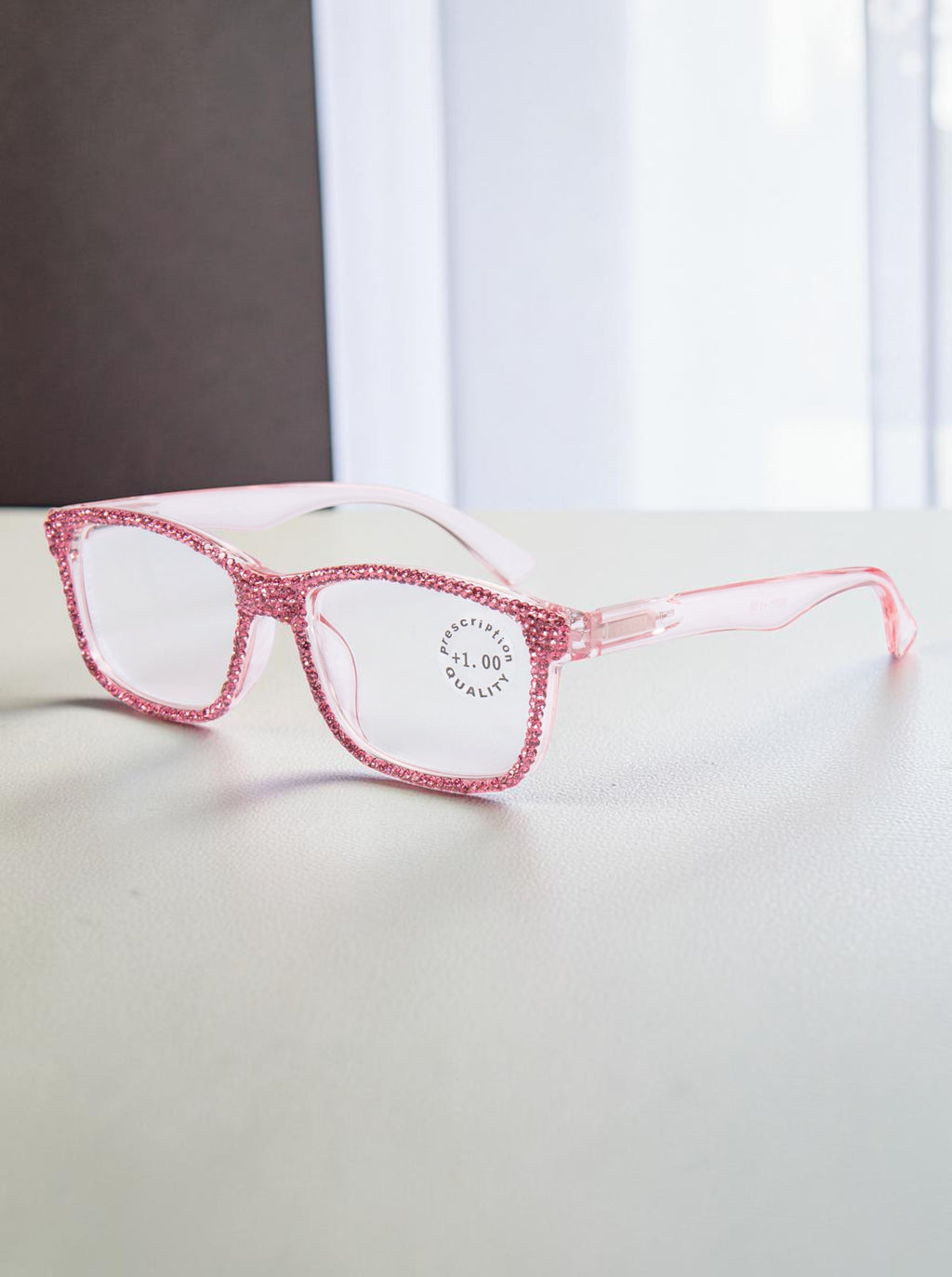 Handmade Rhinestone Rectangle Reader Glasses G0540
