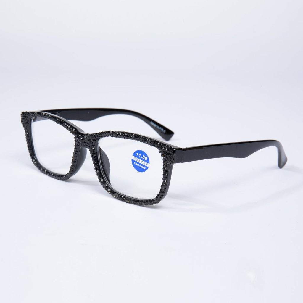 Handmade Rhinestone Rectangle Reader Glasses G0540