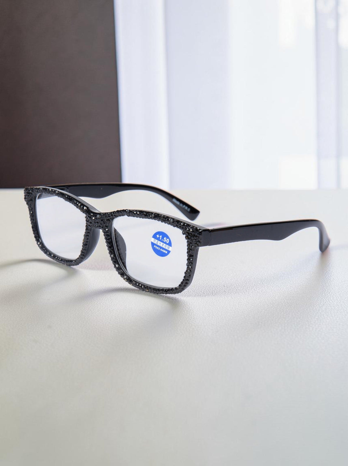Handmade Rhinestone Rectangle Reader Glasses G0540