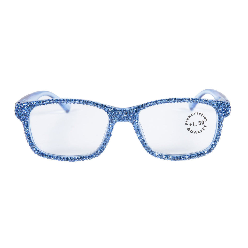 Handmade Rhinestone Rectangle Reader Glasses G0540