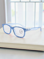 Handmade Rhinestone Rectangle Reader Glasses G0540