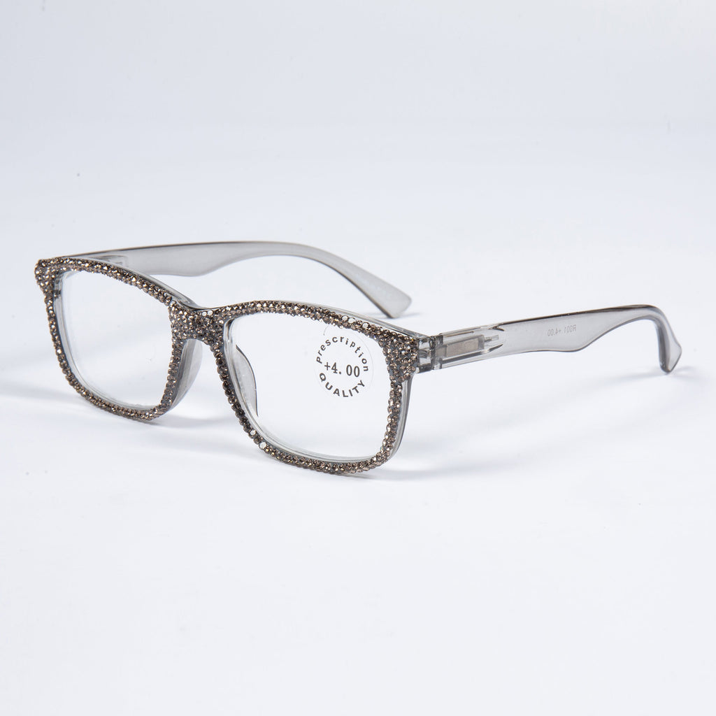 Handmade Rhinestone Rectangle Reader Glasses G0540