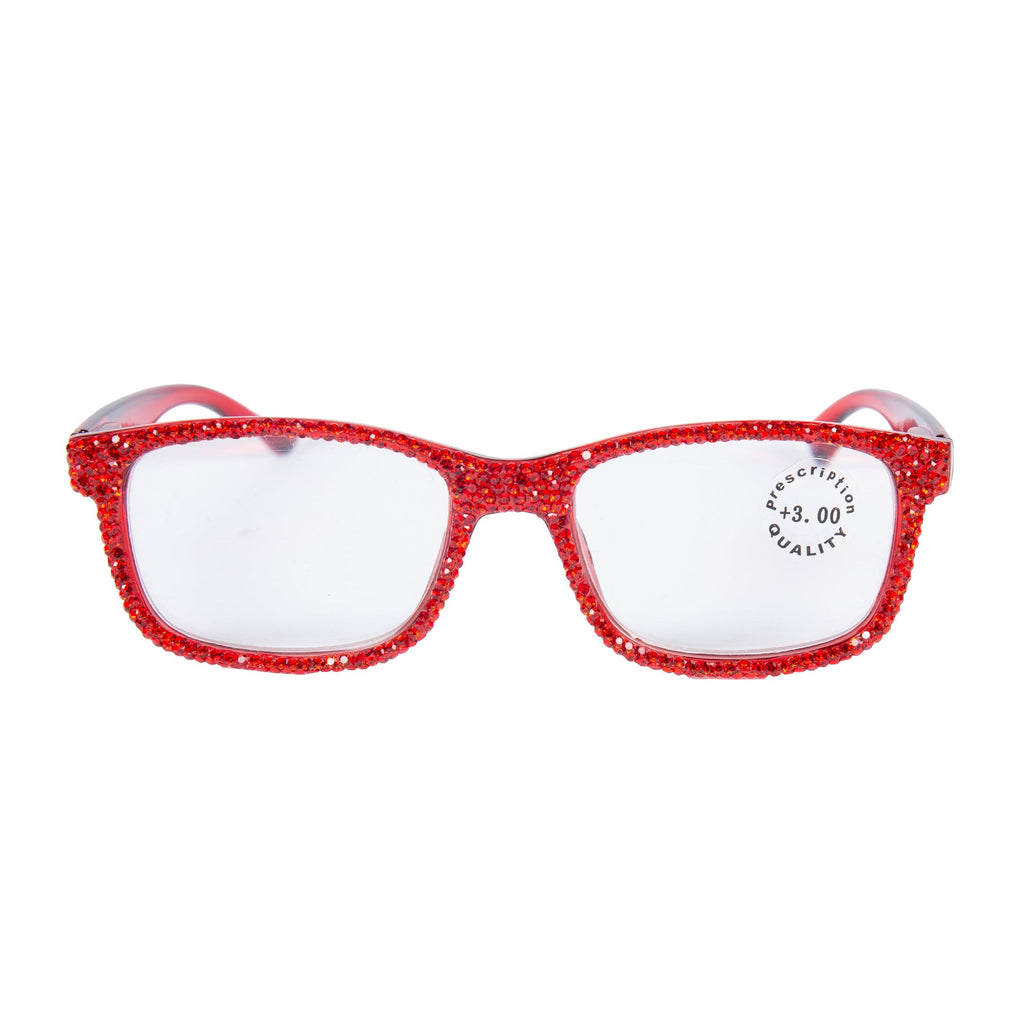 Handmade Rhinestone Rectangle Reader Glasses G0540