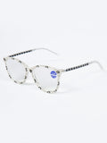 Handmade Rhinestone Rectangle Reader Glasses G0541