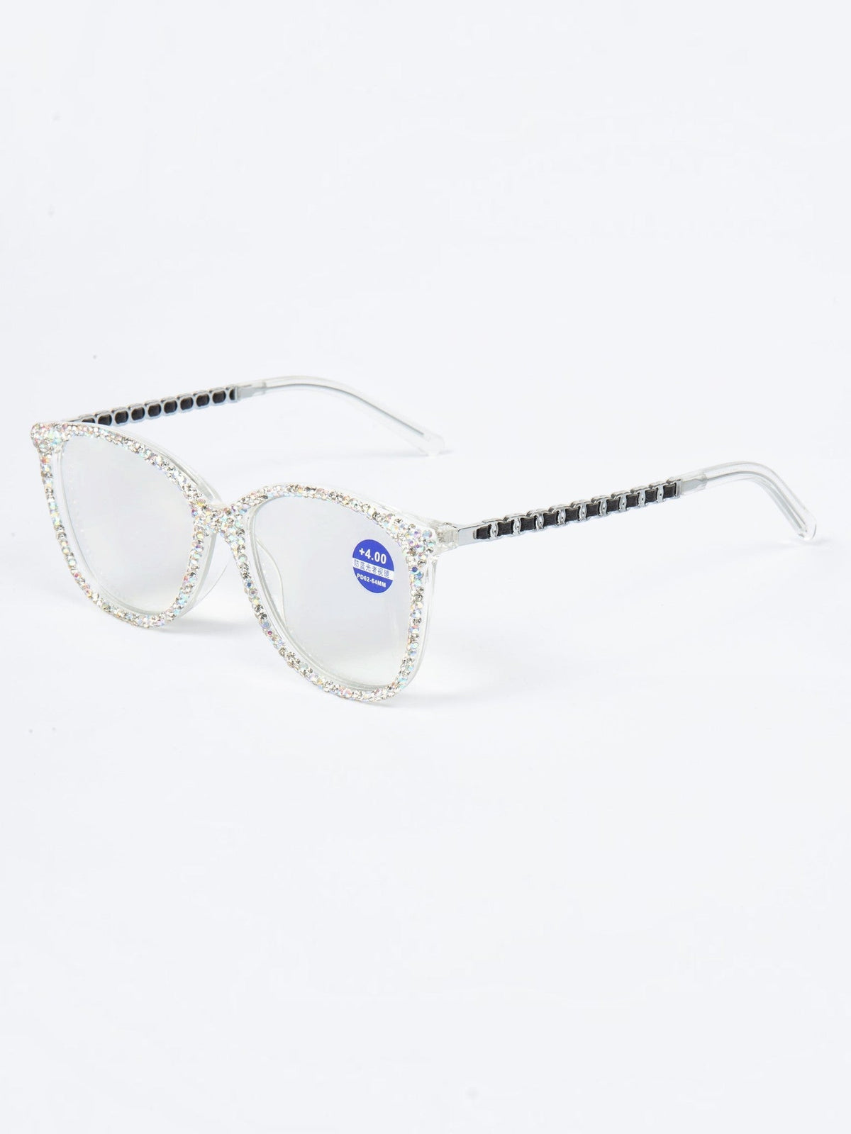 Handmade Rhinestone Rectangle Reader Glasses G0542