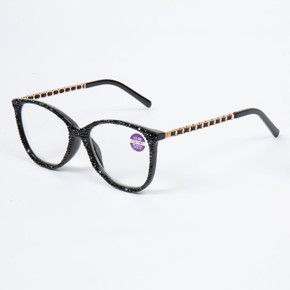 Handmade Rhinestone Rectangle Reader Glasses G0542