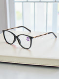Handmade Rhinestone Rectangle Reader Glasses G0542