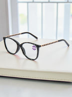 Handmade Rhinestone Rectangle Reader Glasses G0542